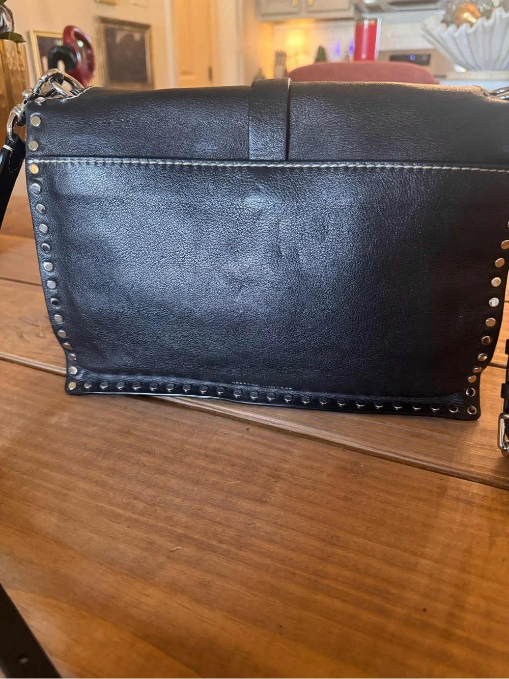 Rebecca Minkoff Black Leather Studded Crossbody Bag